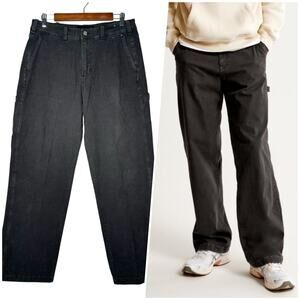 Abercrombie & Fitch | Men | Baggy Gray Canvas Straight Carpenter Pants | 32x32